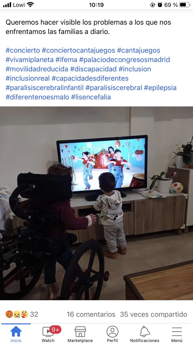 Os pido difusión para ver si esta familia (a quienes conozco y admiro) y en particular su hija Vera, que tiene parálisis cerebral, pueden disfrutar estas navidades de <a href="/CantaJuegos/">CantaJuego</a> Ojalá <a href="/IFEMA/">IFEMA MADRID</a> les de una solución <a href="/cantajuegofans/">Cantajuego Fans</a> 🙏🏻🙏🏻🙏🏻
