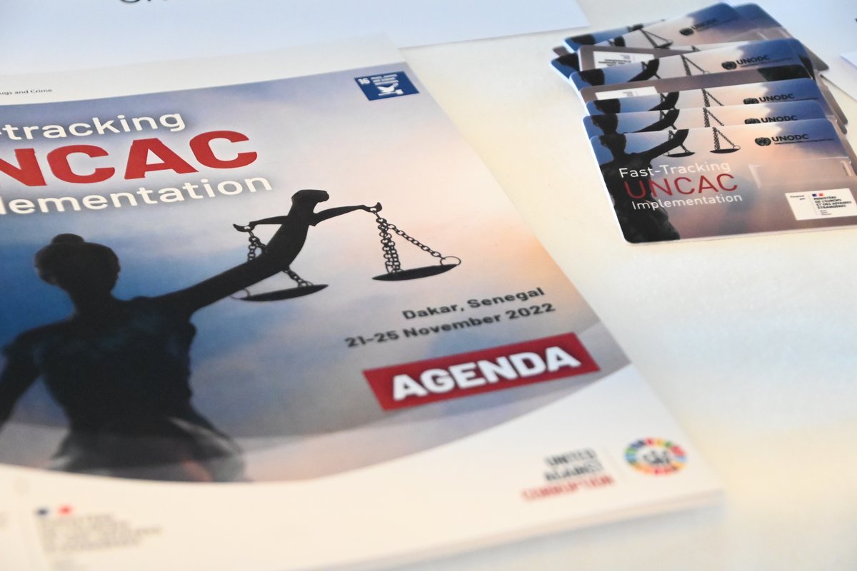 UNODC's tweet photo. All set for the conference to establish a regional platform in West Africa &amp; the Sahel that helps countries identify
▪️challenges in their approach of tackling corruption
▪️priority areas which call for increased efforts to prevent &amp; combat corruption
#UnitedAgainstCorrutpion https://t.co/RfUA1m10ny