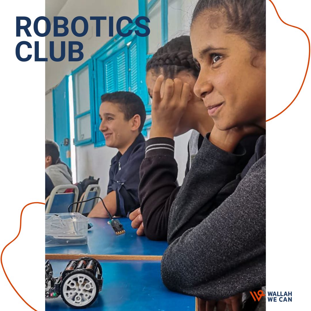 Because we care about the study conditions of students. We launched, in partnership with <a href="/FondationOrange/">FondationOrange</a> Tunisia, at our #GreenschoolbyWallahWeCan a robotics club, where students learn all about building #Robots 🤖🏆
#WallahWeCan #Greenschool
