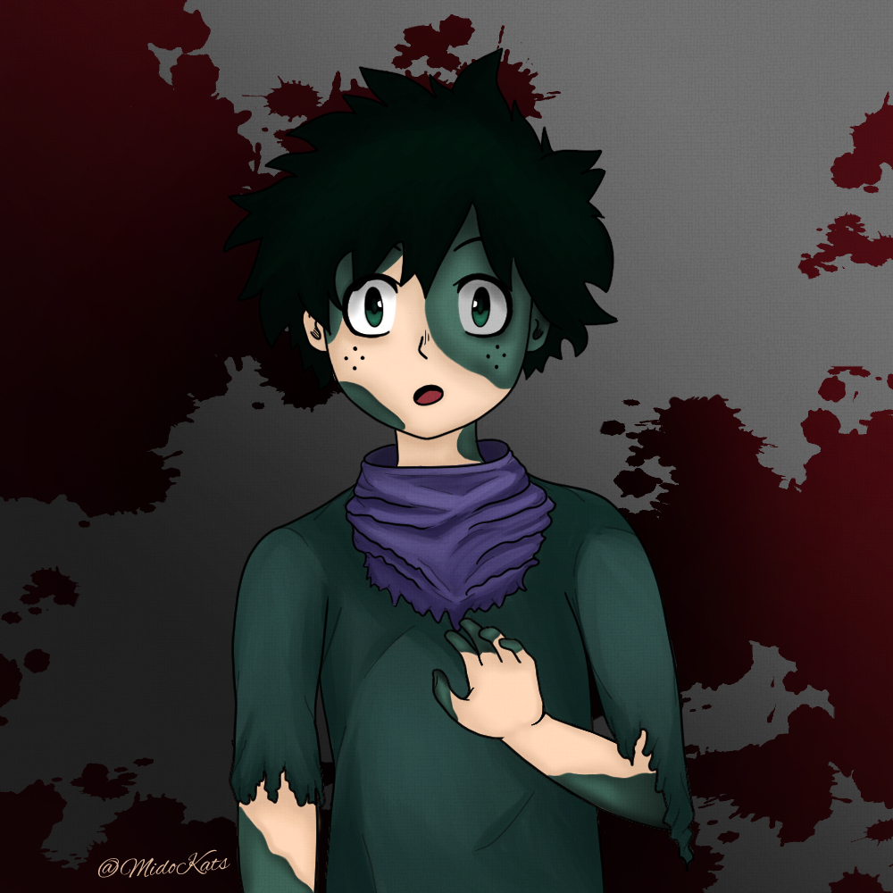 The last!
I go for the monsters category and draw a Zombie Deku for the final day

Thanks for the activity! 

Day 8. Free day
#HybridDekuWeek2022 #HybridDekuWeek 
#Deku
