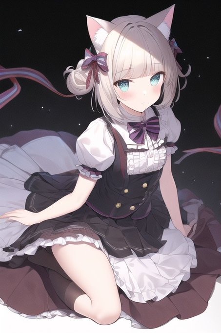 ねこみみさん #猫耳 #女の子 #オリジナル #創作 #少女 #NovelAI #ファンタジー  