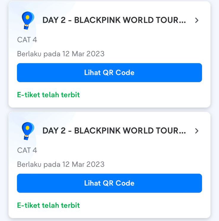 WTS ada tiket black pink cat 3&amp;4. Yang mau bisa dm ya. Diurus sampai kelar 🤝. pas hari H ada acara lain yang tidak bisa di tinggal jadinya saya jual.

#zonauang️ #tiket #BLACKPINK_WORLDTOUR  #BLACKPINKjakarta