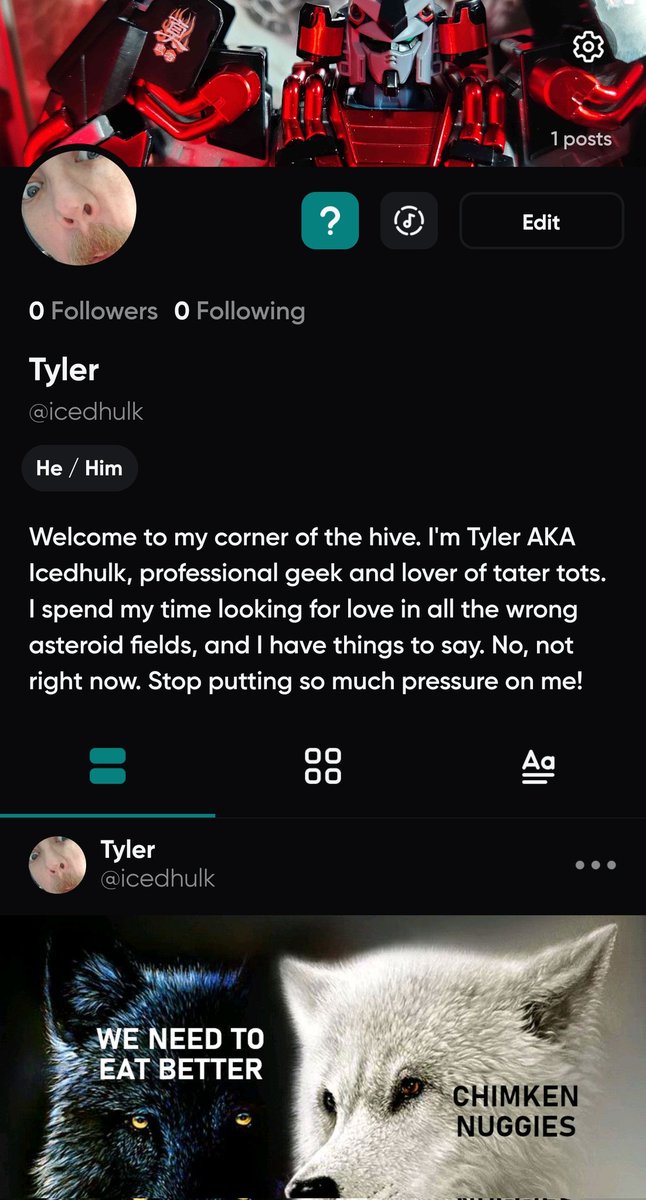 IcedHulk's tweet image. I would love it if you would care to join me on the Hive. I NEED SOME FUCKIN FRIENDS!