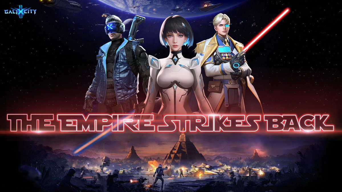 GaliXCity_io's tweet photo. βοΈ Just 12 HOURS left till The Empire Strikes Back events ended. This is the final stretch, show these Rebel Scums the might of The Empire, Commanders! βοΈ
#GaliXCity #PlayWithEarn https://t.co/FCXhdbX1WJ