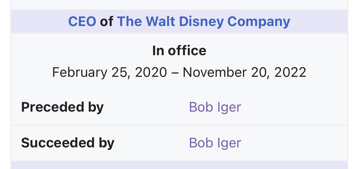 the wiki page for Bob Chapek is so funny #bobchapek #disney #disneyland #DisTwitter #bobiger