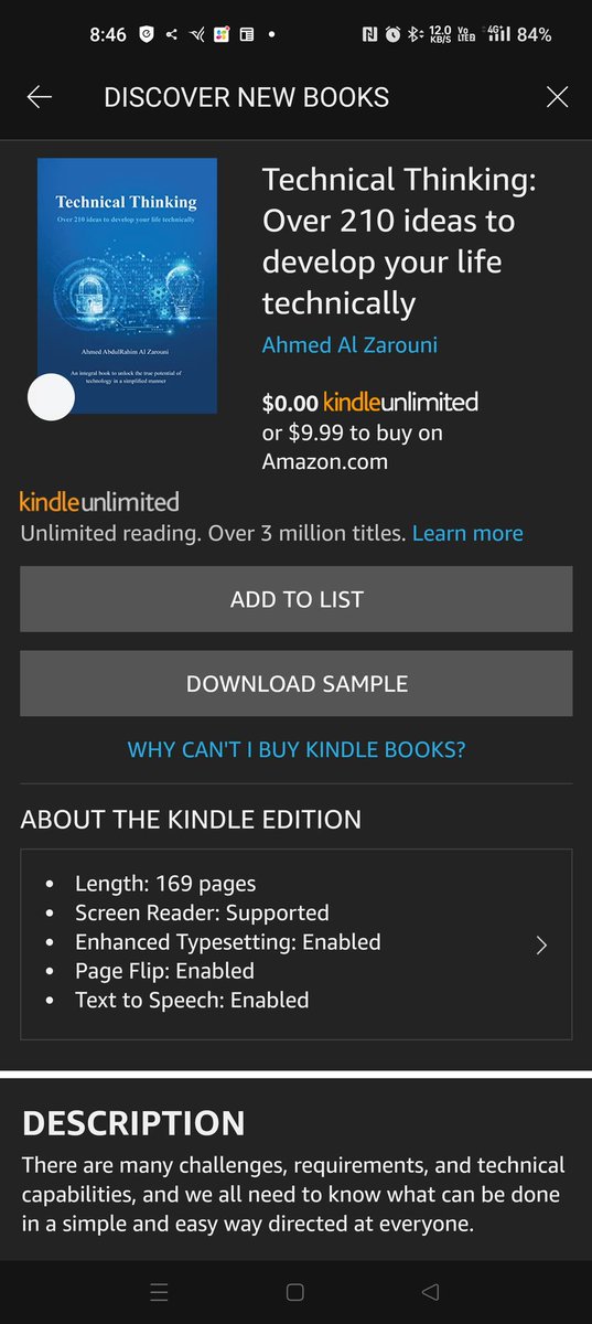 Aazarouni's tweet photo. شباب عونكم
شويه تقييمات حلوه و قراءة ممتعة ومفيدة على امازون كندل
#Kindle #KindleUnlimited #TechnicalThinking is now on Kindle https://t.co/oYpcLYaFlR