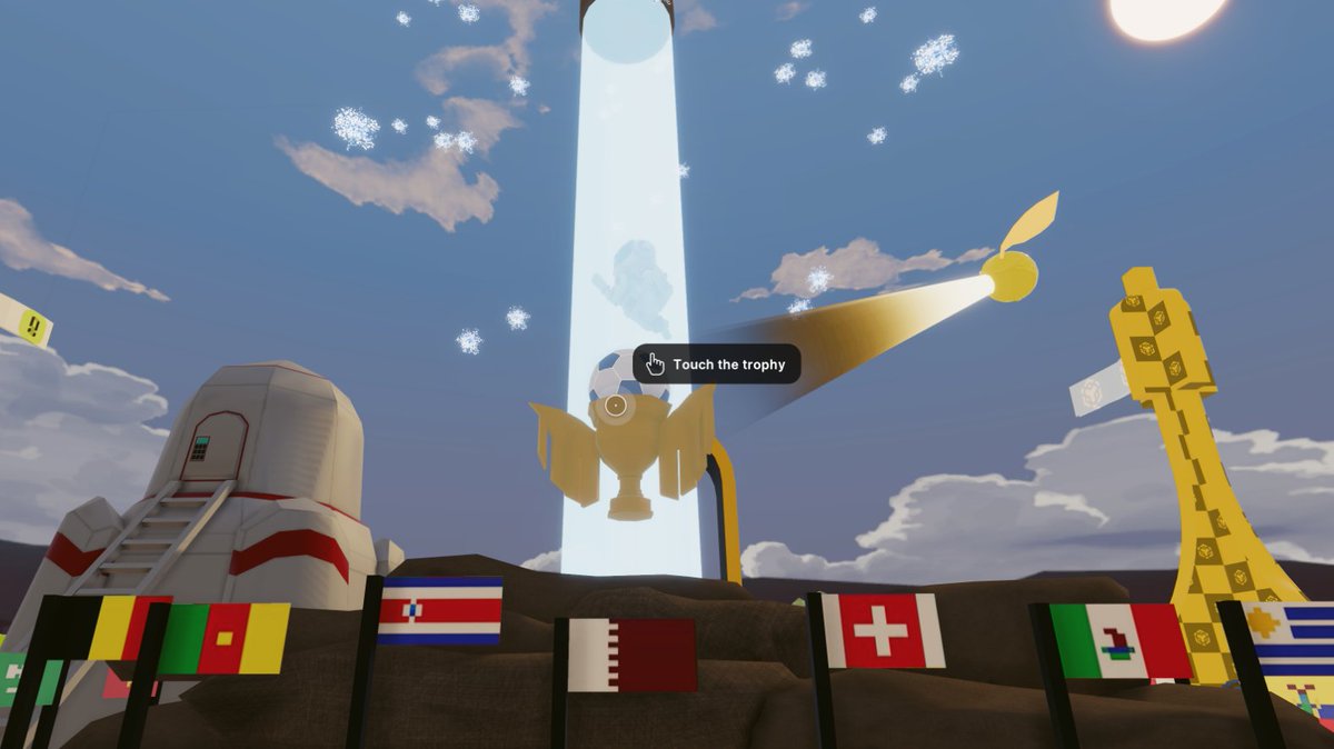 MUA_MUADAO's tweet photo. Wonder #WorldCup2022 prediction results in @Quest3_xyz??? 🤔🤔
1. Touch the trophy, catch the golden snitch! 
2. Finish one of the tasks below 
3. Click the trophy again, You'll be transported to the center platform!!! 
💰💰The prize pool is waiting for you~💰💰 https://t.co/Lxpjn0mTNT