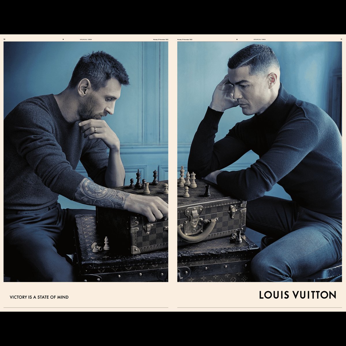 Messi, Ronaldo Play Chess In Louis Vuitton Campaign (And The Position Is  Real) 