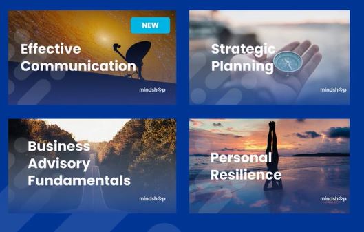 MindshopOnline's tweet photo. Major evolution to Mindshop learning technology, great new courses &amp; updated workshops released today. Business advisors, teams &amp; clients fast track building critical capabilities for success. #themindshopway #businessadvisors #onlinetraining #accounting https://t.co/858ExoVohl https://t.co/C0GHAKRS6S