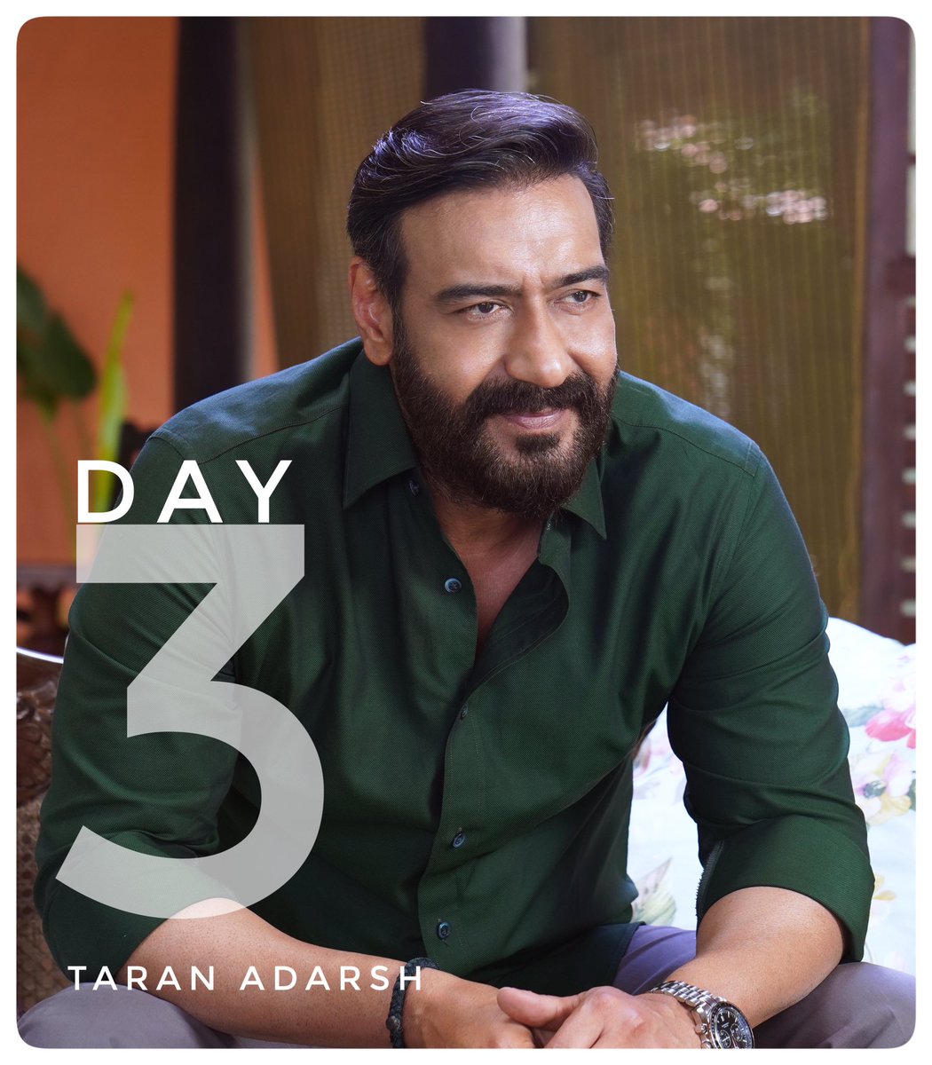 #Drishyam2 ends *Weekend 1* with a BIG BANG… Creates HAVOC on Day 3… Reboots and revives biz… Brings JOY, HOPE, CONFIDENCE, OPTIMISM back... Targets ₹ 💯 cr in *Week 1*… This one’s a SMASH-HIT… Fri 15.38 cr, Sat 21.59 cr, Sun 27.17 cr. Total: ₹ 64.14 cr. #India biz.