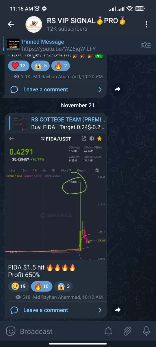Crypto_Father68's tweet photo. FIDA signal, 18 hours around 650% profit 🔥🔥🔥🔥✅✅🚀🚀🚀

Rs happy trading 
https://t.co/EFXxV0xzLD https://t.co/EwkqeeOfwk