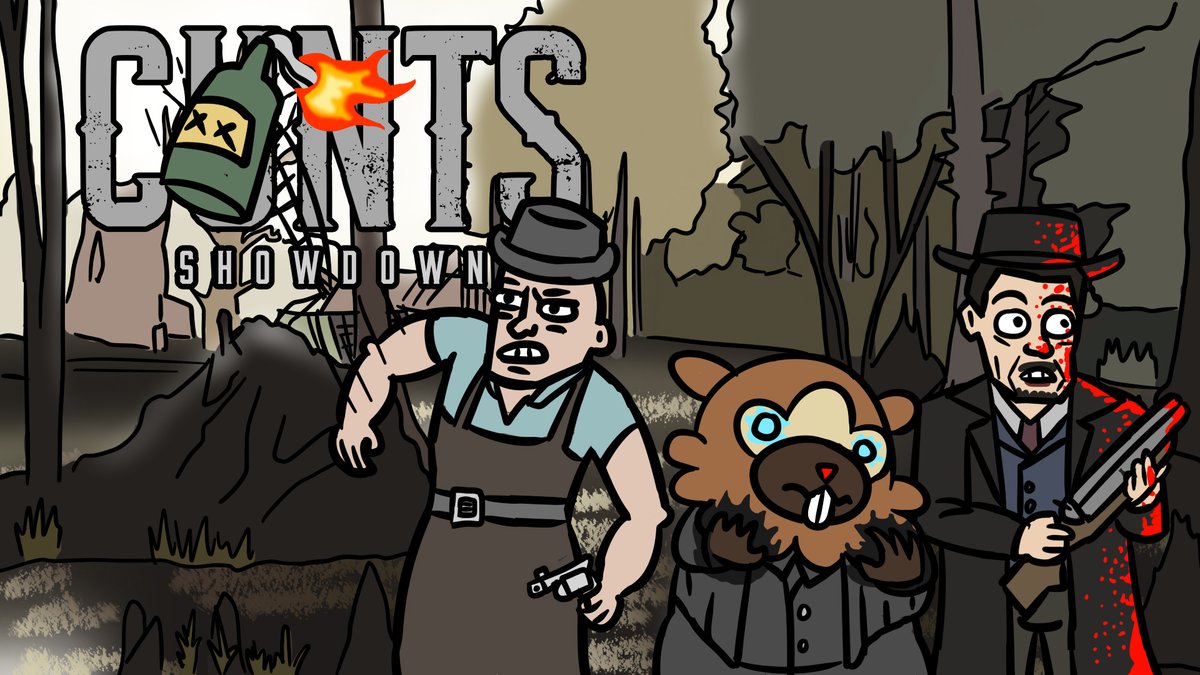 How could I forget? Here's the art for my HUNT: Showdown stream, which definitely didn't violate twitch TOS
