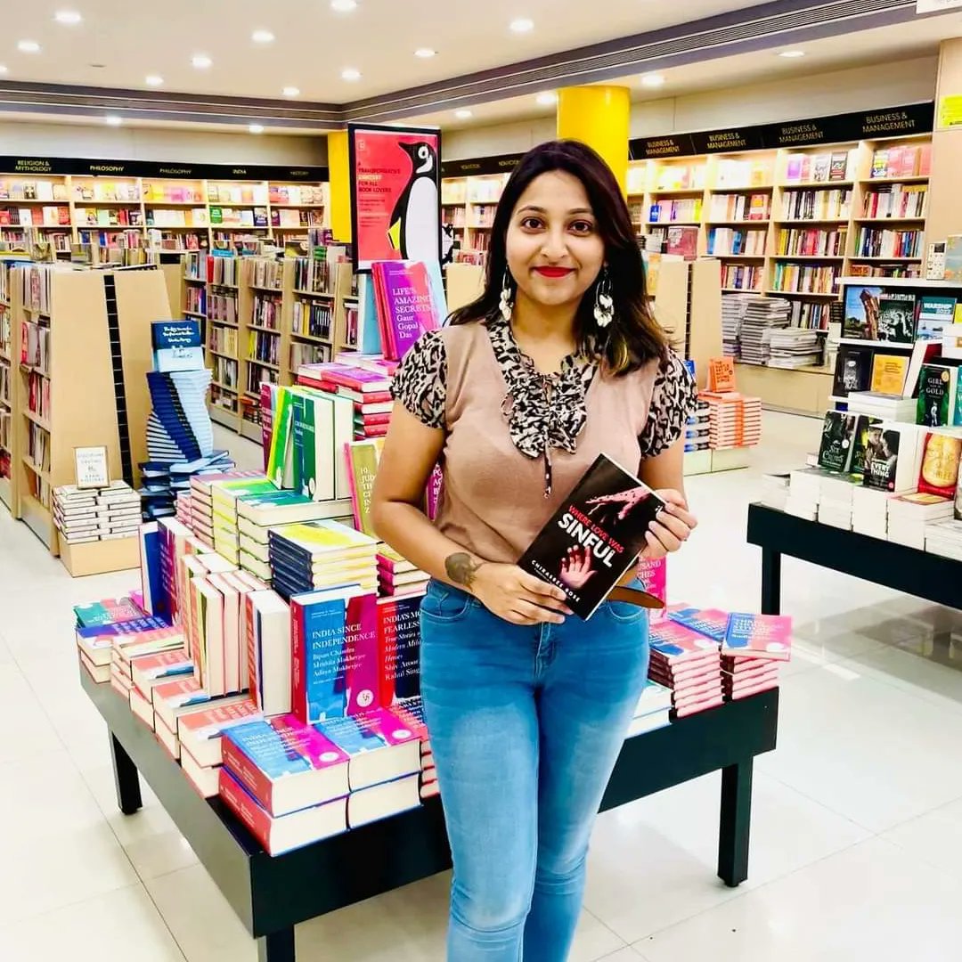 AuthorsInkIndia's tweet photo. Our Author, Chirasree Bose At Crossword Bookstores in Pune.
#wherelovewassinful finds a place to shine there โค๏ธ๐ค
@Chirasree2819 signed all the copies, so if you're in Pune, do stop by and get one ๐
#WritingCommunity #chirasreebose
#crossword
#authorscommunity
#AuthorsInk https://t.co/11SKhHyV5F