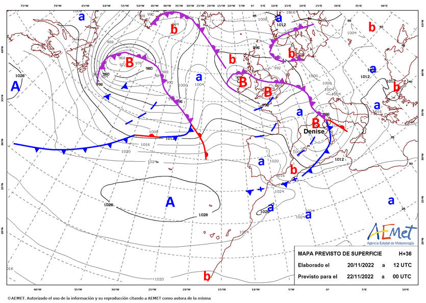 AEMET_Esp's tweet photo. ⚠️Nuevo nombre para el «rosco de las borrascas»: le toca a la #BorrascaDenise, que se formará en el Mediterráneo. A partir de la noche del lunes, generará vientos muy fuertes, con rachas de más de 100 km/h, en sur de Cataluña y Baleares. También habrá temporal marítimo importante https://t.co/XOTW26vQIB
