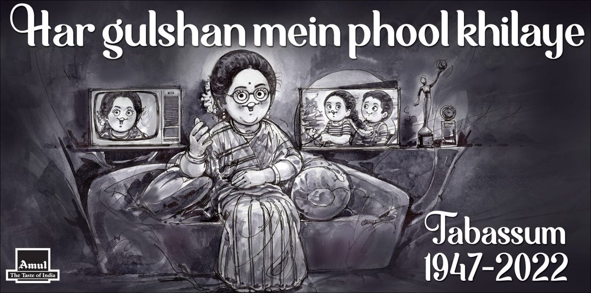 Amul_Coop's tweet photo. #Amul Topical: Tribute to the legendary actress and TV show host! https://t.co/d3krXULkVx