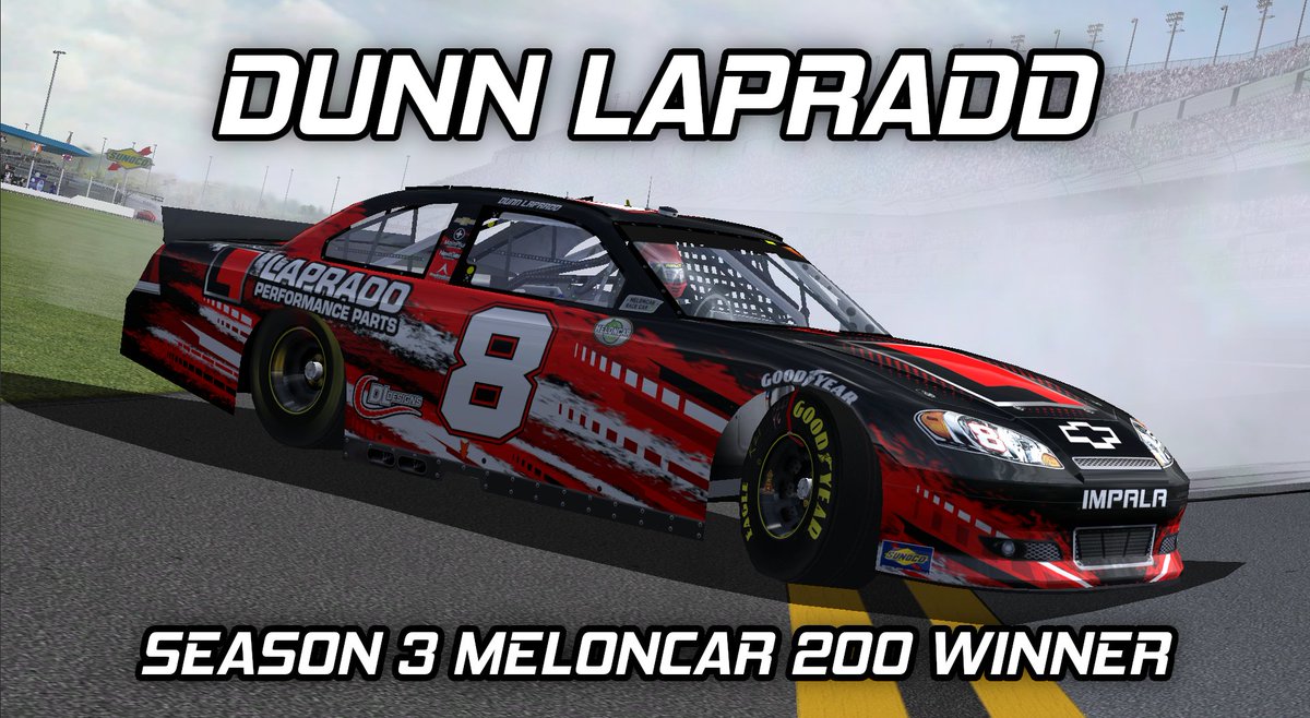DunnNr2003's tweet photo. After an insane and awesome race, I took home the win in the @nr2003meloncar Cup Series at Daytona! Thanks to MELONCAR and everybody for the fantastic race! I had a blast! https://t.co/GrCUAAtDoZ