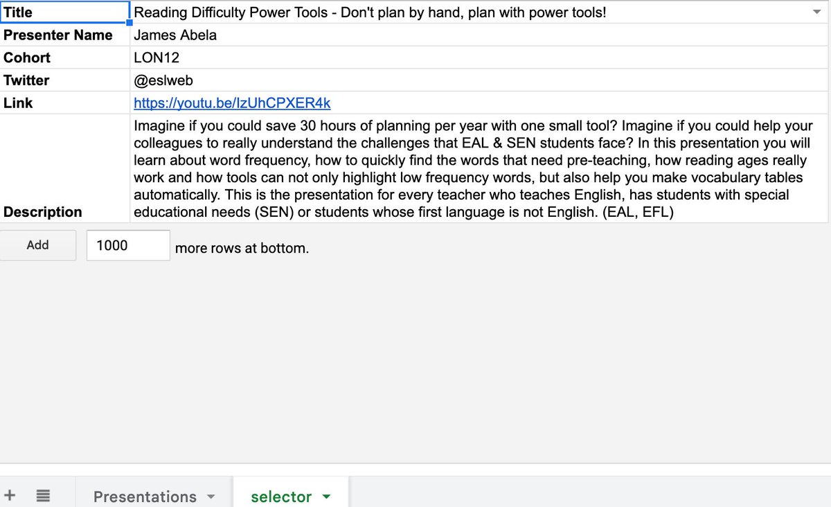 Over #24hours of the best #PD you could expect from #GoogleEI packaged up nicely into a little template with 2 tabs.  #EDtech #AussieED #ukedchat docs.google.com/spreadsheets/d…