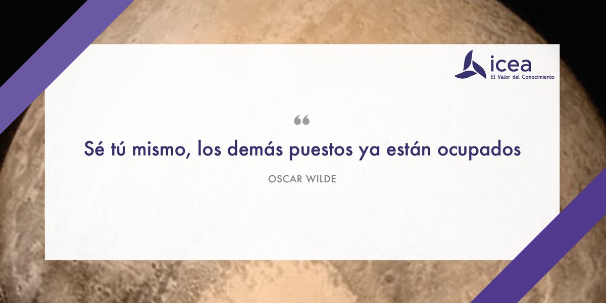 icea_es's tweet photo. #Felizlunes "Sé tú mismo, los demás puestos ya están ocupados" https://t.co/BmNwzRH5Un