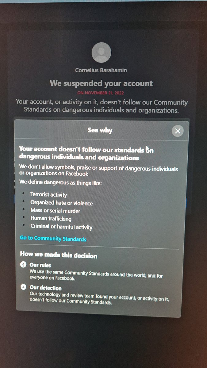 cvees's tweet photo. WTH @instagram suspend akun tiba".. chuaaakss.. @facebook pun sama.. kek ada goblok"nya.. https://t.co/4FrEvhVIio