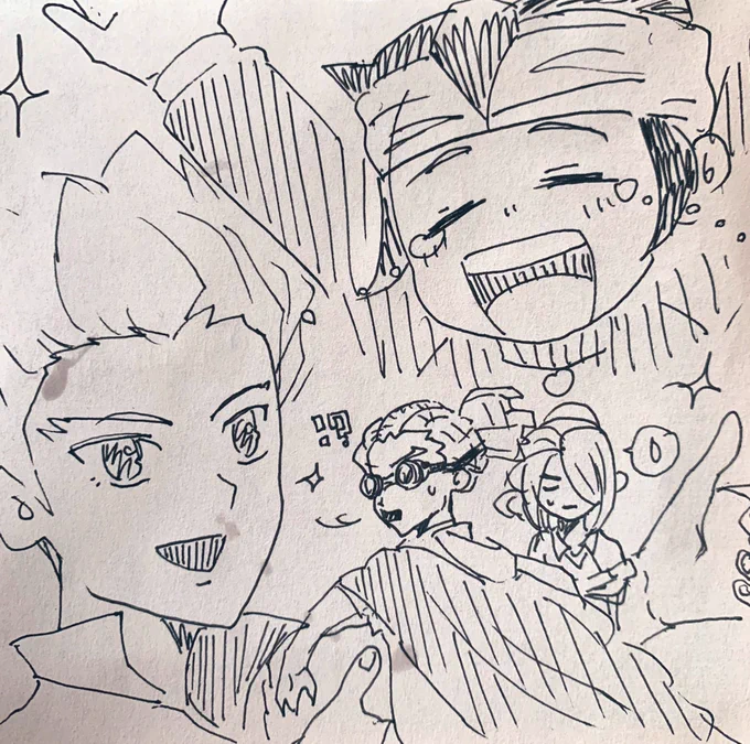 卒論を書き終わった円堂の図 