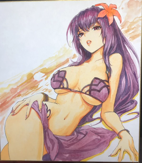 昨日でのコミッションイベントで事前予約で描いた残りの色紙。 