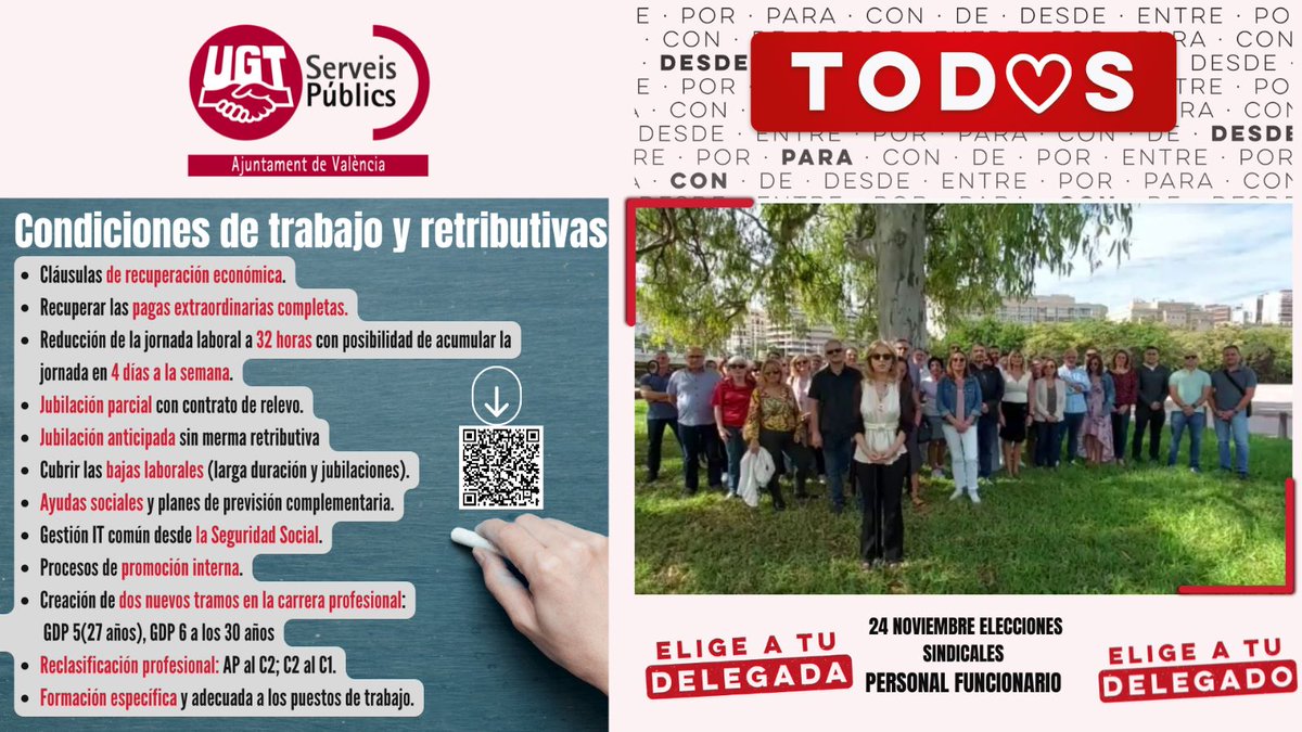 👥️️Participa para seguir avanzando en mejores retribuciones y para evitar pasos atrás.
Nos plantamos ante cualquier recorte de derechos conquistados.
#eligetudelegado 
#eligeatudelegada 
#EligeUGT
24 de Noviembre