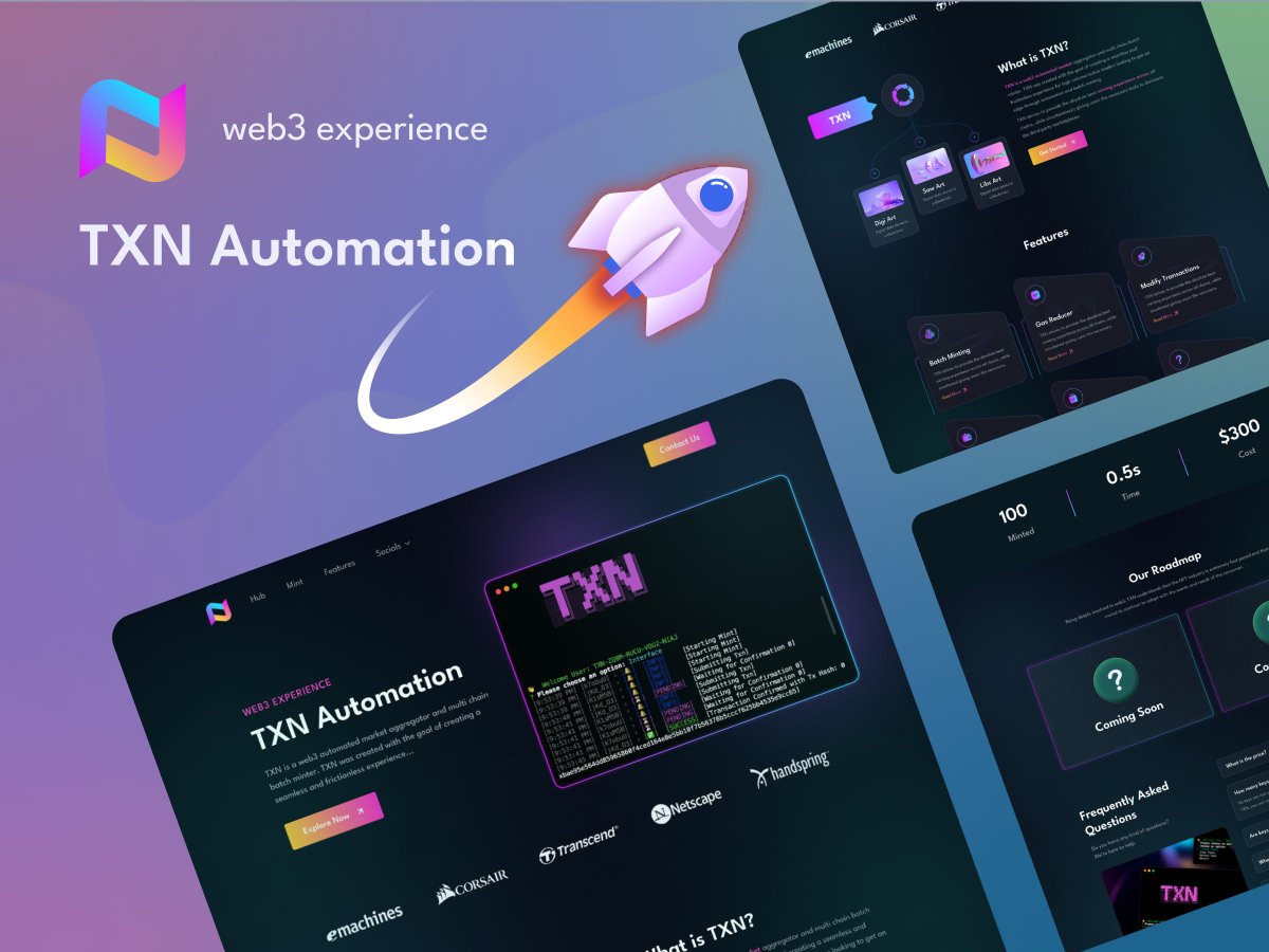 mostafijur100's tweet photo. Redesign Concept:
This is my latest project for
TXN Automation Landing Page Redesign Concept.
Better views:
https://t.co/reEcPqwjzD
Let's talk:
Telegram : @mostafijur100
Discord : suppercool#6081
#landingpage #webdesign #NFTCommmunity
#blockchain #darkthem #NFTMarketplace https://t.co/jIaBATMoL4