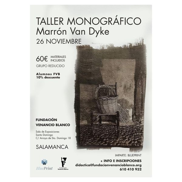 j_calvo's tweet photo. El sábado estaremos impartiendo un taller de #MarrónVanDyke en la Fundación Venancio Blanco.
Uno de los procesos fotográficos del s.XIX más especiales.
#fotografia #vandykebrown #alternativeproccess #Salamanca https://t.co/dQtvpuuQgO