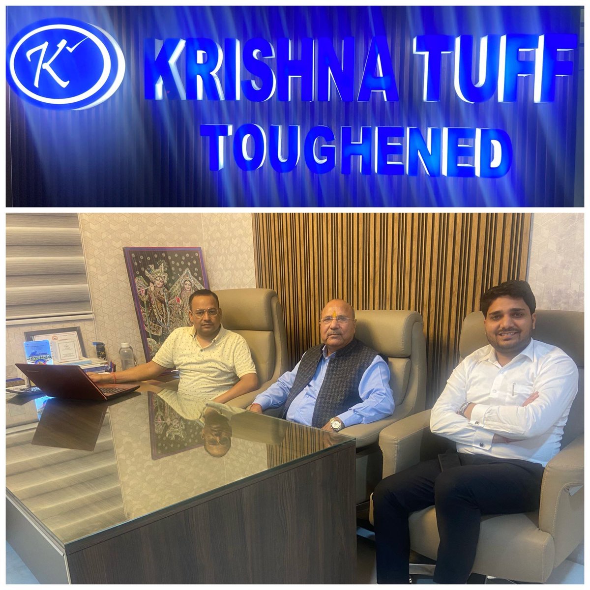 GlassNews4's tweet photo. Today's meet with Mr. Kishan Parashar from Krishna Tuff (Manufacturers of Toughened, Insulated &amp; Laminated Glass) RIICO Industrial Area Khushkhera, Bhiwadi Dist. - Alwar (Rajasthan)

#media #tufftoughened #krishnatuff #magazine #glass #glassware #glassnews #glassmanufacturers https://t.co/UjUvpjFACL