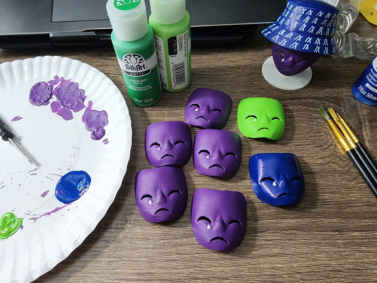 SadKidClubhouse's tweet photo. #SadKid #Keychains gonna seal them tomorrow and hopefully have them sent out by Thursday 💚💜💙 https://t.co/z8c00ueows