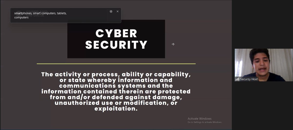 SecurzyHQ's tweet photo. A great explanatory session by Oussama Ben Hadj Dahman on CyberSecurity And BIG DATA! For more such webinars and BootCamp join https://t.co/48urzQQUlR for free! #infosec #Pentesting #vulnerability #cybersecurity #application #cloudsecurity #bigdata #ethicalhacking #Securzy https://t.co/EhLaWpqpqA