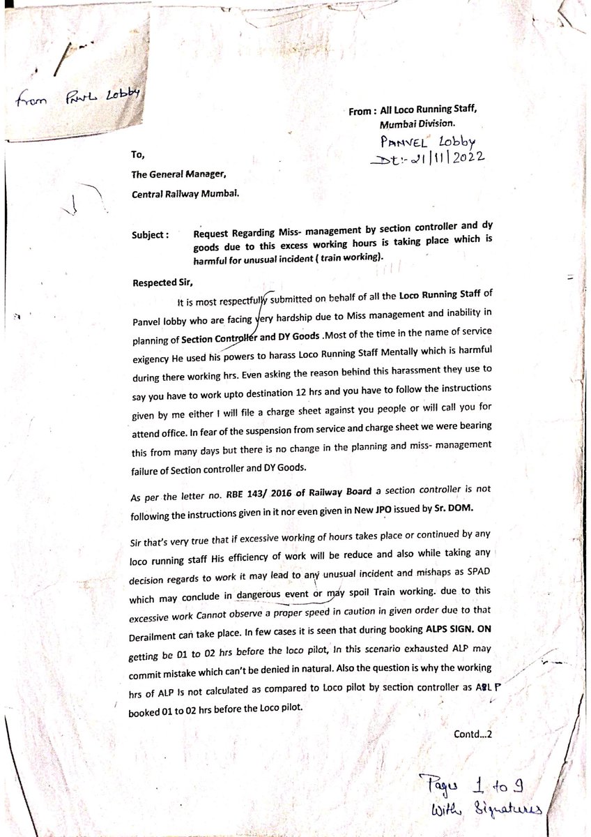 ChicholeH's tweet photo. Sir mumbai division getting harrsed by our Sr Dee TRO csmt https://t.co/zCCwgXVsUC