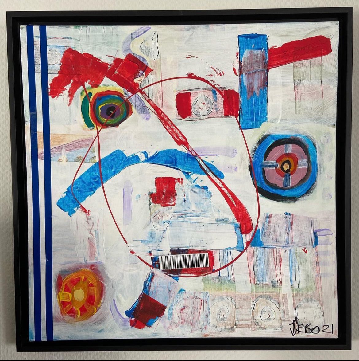 EricBorsje's tweet photo. Shining in a brandnew frame:
‘Tired of waiting’ (2021) 55 x 55 cm, mixed media on canvas
.
.
.
.
#modernartpainting #modernart #contemporaryart #art #painting #mixedmedia #artlovers #artbuyers #artcollectors #5piecesgallery #artbrut #artist #ericborsje #kronenberg #holland https://t.co/m7ewr87U1m