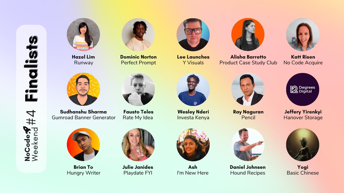 CONGRATS FINALISTS🎉

This weekend, we received stunning submissions🤯 

Here's a shortlist of a few impressive builds from the huge number of submissions.

The judges will now deliberate to choose winners from these finalists.

Join the announcement here: x.com/i/spaces/1vAxR…