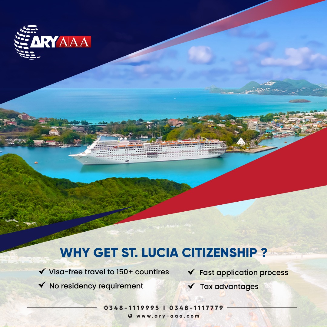 Considered among the most family-friendly second citizenship programs in the Caribbean region, St Lucia comes with an array of benefits.
𝐂𝐨𝐧𝐭𝐚𝐜𝐭 𝐮𝐬
0348-1119995 | 0348-1117779
𝐎𝐫 𝐕𝐢𝐬𝐢𝐭 𝐎𝐮𝐫 𝐖𝐞𝐛𝐬𝐢𝐭𝐞:
ary-aaa.com
#travelfreedom #visafreetravel