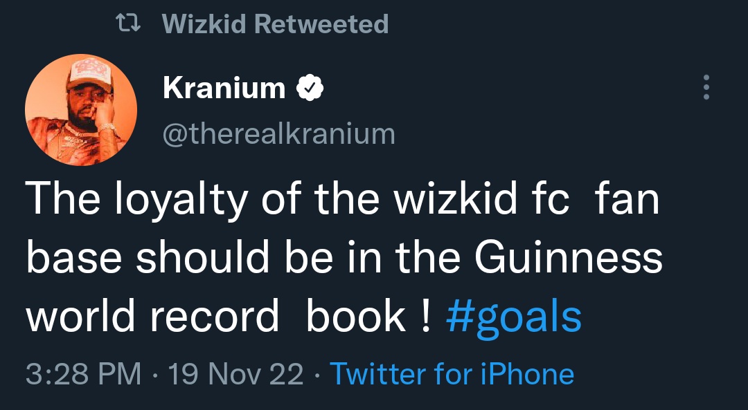 wizkomo's tweet photo. WIZ retweeted😊😊 and dem talk say BIG WIZ no sabi usss😂😂😂 https://t.co/RvukJke0aA