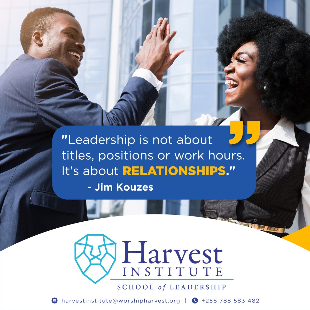 hrvstinstitute's tweet photo. At H.I we teach you how to lead, not from a position or a title, but how to harness relationships so as to move towards a common goal.
For more info on our 3 schools, reach out on any of our social media platforms.
#HarvestInstitute #DevelopTheLeaderInYou #LeadershipSchool https://t.co/qkKPTErHUf