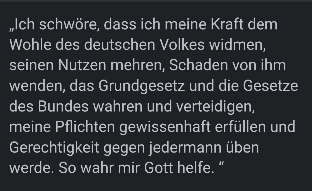 grummsch's tweet photo. Sehr geehrter @MarcoBuschmann, ich bin nur ein kleiner Account hier auf Twitter, aber da Sie ja nicht müde werden uns hier täglich deutsches Recht zu erklären habe ich eine Frage:Wie ist Ihre rechtliche Einschätzung bezüglich des Amtseids? 1/3 https://t.co/Endq5WUiLc