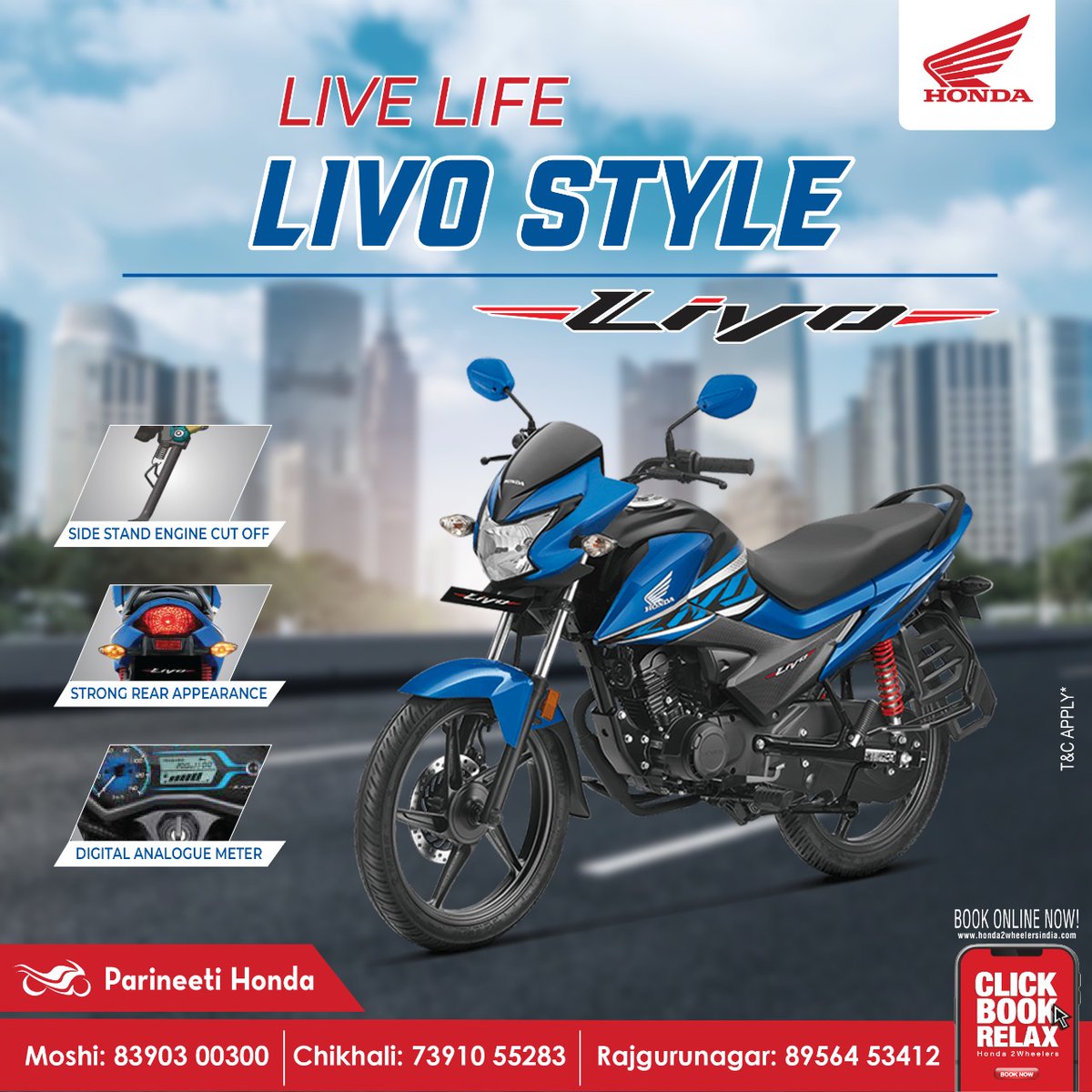 ParineetiH's tweet photo. 🏍️"LIVE LIFE LIVO STYLE"🏍️

Features -
✅DIGITAL ANALOGUE METER
✅STRONG REAR APPEARANCE
✅SIDE STAND ENGINE CUT OFF

📧 Email Id: sales@kothariautowings.com
#Parineetihonda #Honda #Honda2wheel #pune #Moshi #Chikhali #rajgurunagar #allnewbike #automatic #honda #hondalife #hondamo https://t.co/QZkd5FTvDl