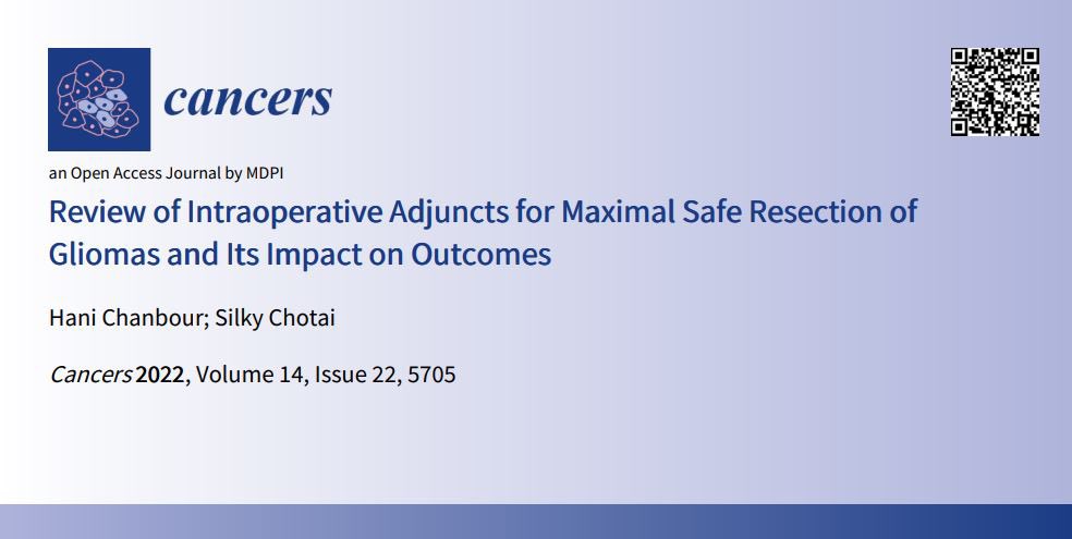 Hot off the press! Check out our new Review for @MDPIOpenAccess and Cancers journal discussing the impact of intraoperative adjuncts on the extent of gliomas resection, progression free survival, and overall survival! @Silky_Chotai #VUMC #VUMC_neurosurgery