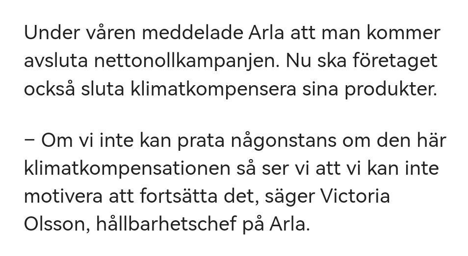 Man kan ju iofs motivera det med att det är bra för klimatet <a href="/arlasverige/">Arla Sverige</a>? 🤔🤯