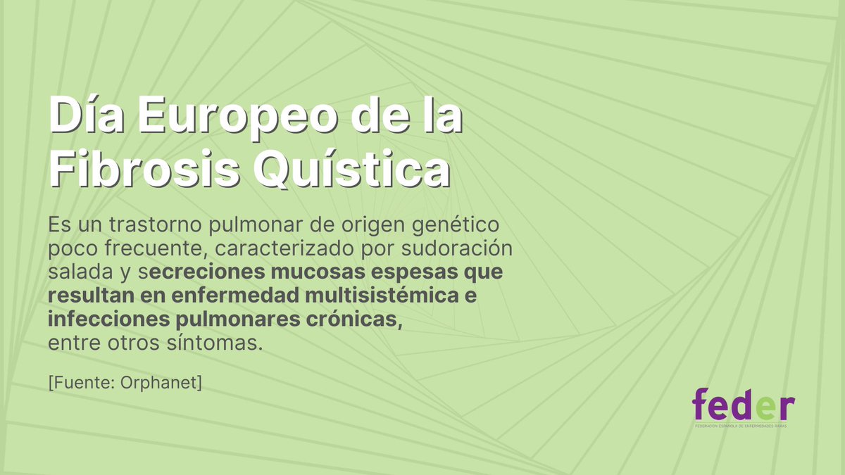 FEDER_ONG's tweet photo. ☀️ Hoy, 21 de noviembre, nos adherimos al Día Europeo de la #FibrosisQuística 🍀

👉 La investigación es nuestra esperanza ❤️ https://t.co/4CSRVHxDFB