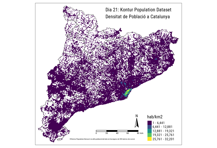 Mboschm's tweet photo. #30DayMapChallenge: Dades de població Kontur. Cada punt del mapa és en relitat un hexàgon de 400 metres de costat amb, com a mínim, un habitant. Les zones en blanc estarien deshabitades. https://t.co/mHy1JTLyM4