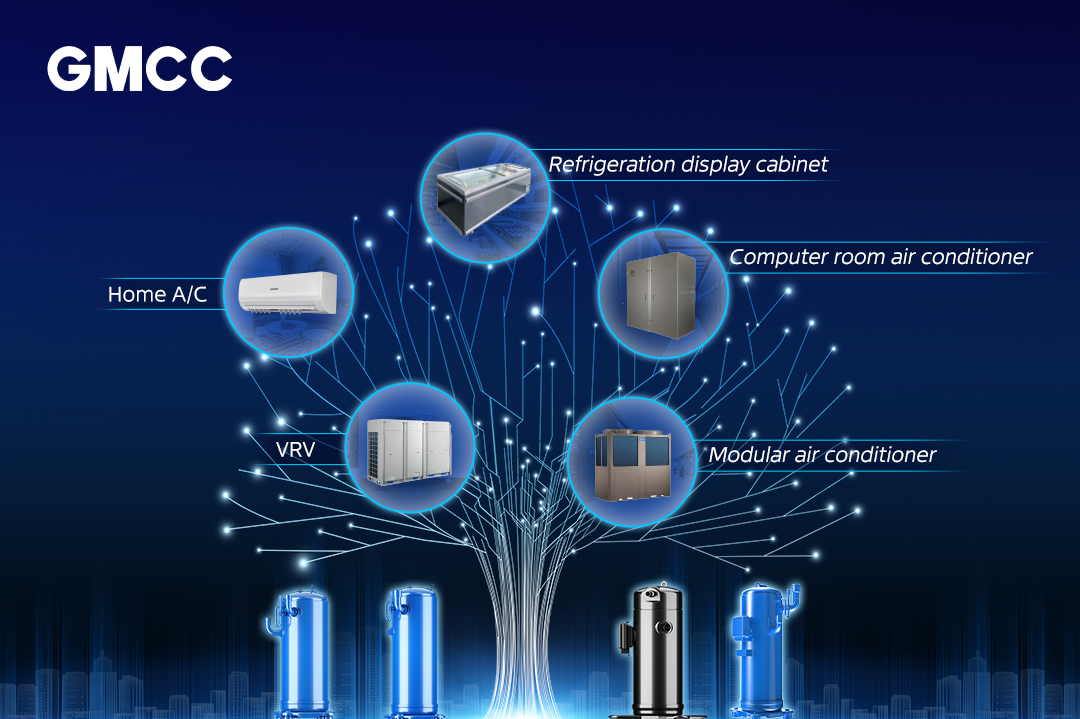 GMCC developed high reliability scroll compressor with innovative technologies to boost energy efficiency improvement and stable operation of system. The product application field of the scroll compressor is expanding. #scrollcompressor #compressor