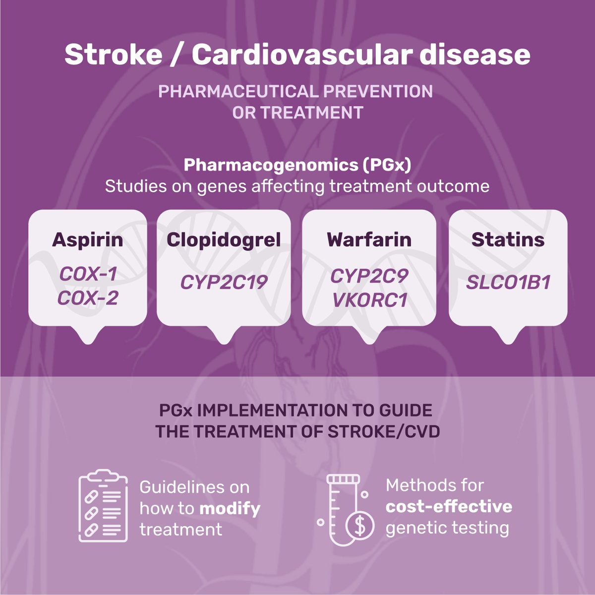 Abomics_fi's tweet photo. "#Pharmacogenetics has the potential to provide #stroke and #cardiovascular disease patients with safer, better and more cost effective drugs. There are numerous studies indicating strong evidence for the effect of specific genotypes on the outcomes of cardiovascular drugs, https://t.co/ec8zGz8QPL