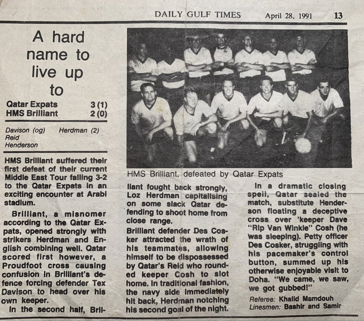 Laurence Herdman ๐ง๐ป๐ (@lozherdman) on Twitter photo Playing #football in #Qatar ๐ถ๐ฆ 31 years ago.
No social media, no mobile phones, no stadiums, one hotel + no real appreciation of human rights violations.
Good luck to #England! ๐ด๓ ง๓ ข๓ ฅ๓ ฎ๓ ง๓ ฟ โฝ๏ธ #WorldCup #FIFAWorldCupQatar2022 <a href="/GulfTimes_QATAR/">Gulf Times</a> Playing #football in #Qatar ๐ถ๐ฆ 31 years ago.
No social media, no mobile phones, no stadiums, one hotel + no real appreciation of human rights violations.
Good luck to #England! ๐ด๓ ง๓ ข๓ ฅ๓ ฎ๓ ง๓ ฟ โฝ๏ธ #WorldCup #FIFAWorldCupQatar2022 <a href="/GulfTimes_QATAR/">Gulf Times</a>
