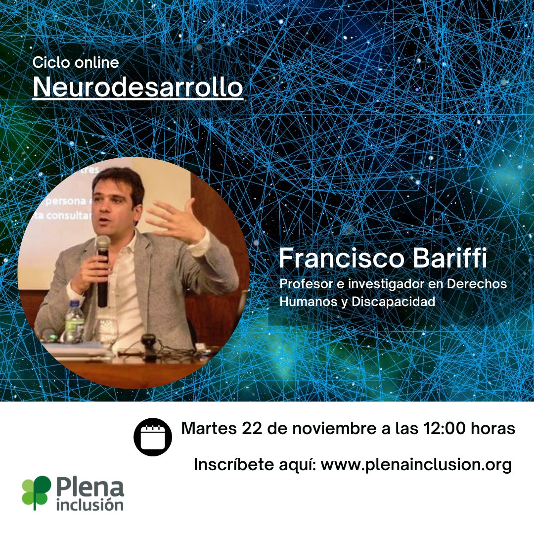 Plenainclusion's tweet photo. AGENDA| Mañana hablaremos sobre el impacto de la transformación tecnológica en los derechos de las personas con discapacidad

👉Participa @franbariffi, experto en Inteligencia Artificial

⏰12.00 horas
+Info: https://t.co/i2Z08Todbs https://t.co/9qqRjY0JLZ