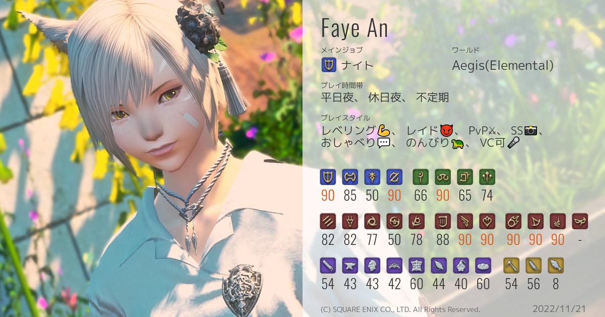 FayingXIV's tweet photo. #FF14キャラクターカード #FFXIVCharacterCard https://t.co/KnsfwGI2x9