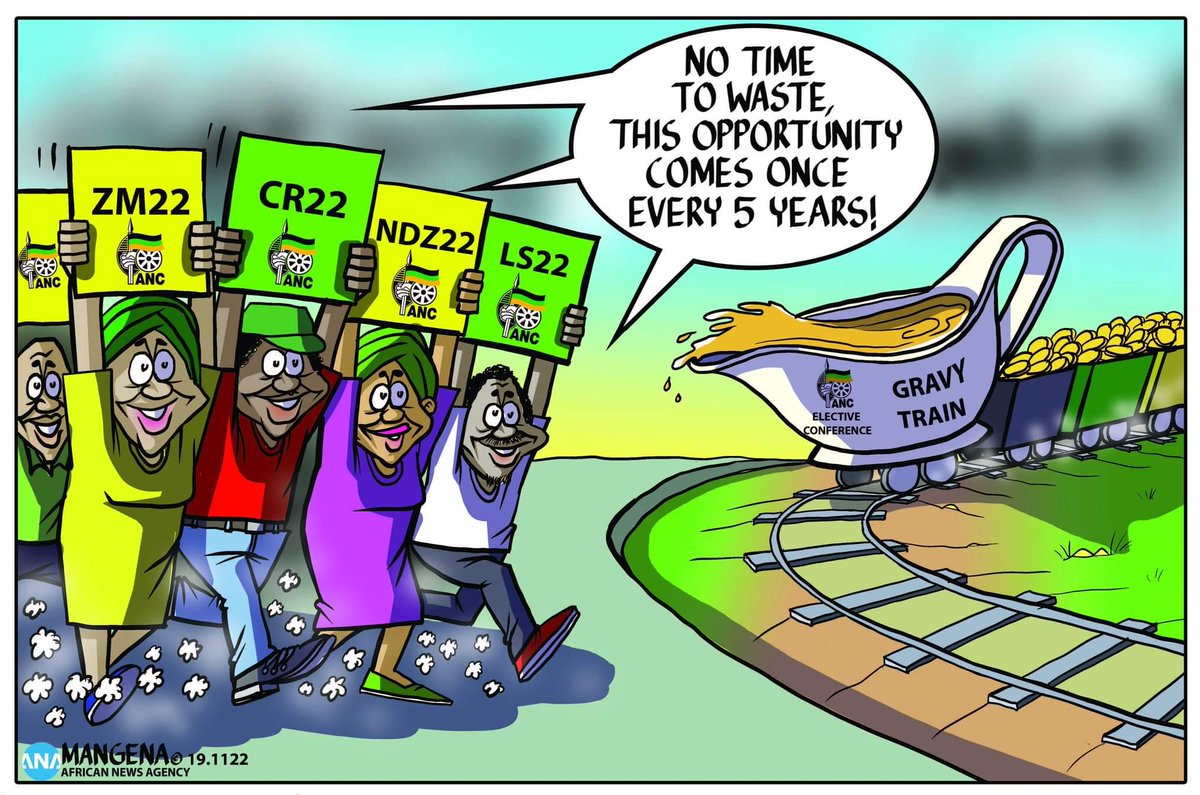 Mangenatoons's tweet photo. #ANC #ElectiveConference gravy train. #CR22 #NDZ22 #LS22 #ZM22 #Mangenatoons #ANAPictures #IOLPolitics. https://t.co/G4sfWKMkq8