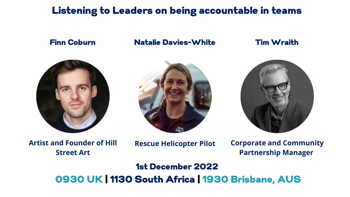 Looking forward to the upcoming #listeningtoleaders webinar on 1st December discussing being accountable in teams. Register here now: lnkd.in/ejf_X-jy